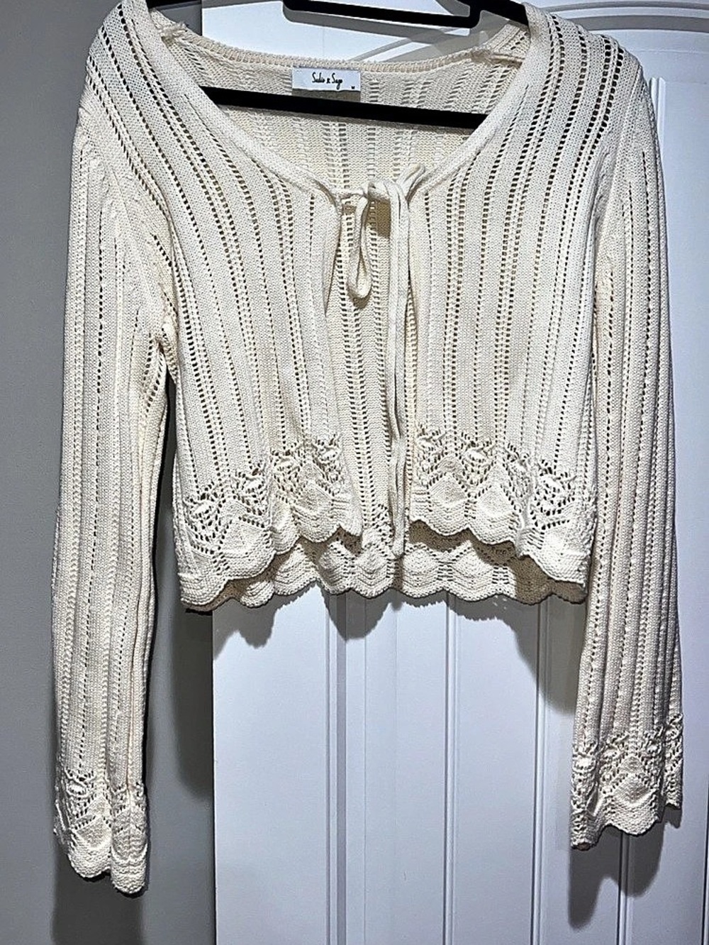 Sadie and Sage Cream Knit Cardigan - New